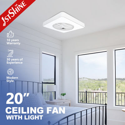 Harga yang bagus 20 Inch Mini Dimmable Led Ceiling Fan 7 PC Blades Putih Selesai Untuk Penggunaan Dalam Ruangan on line