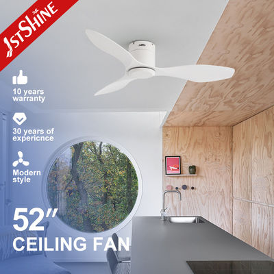 Harga yang bagus Kipas Langit-langit Plastik 48 Inch Putih ABS Blades Flush Mount LED Kipas Langit-langit Dengan Pencahayaan Dimmable on line