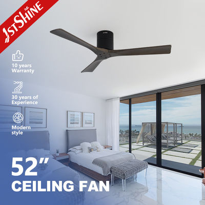 Harga yang bagus Kayu Hitam 52 Inci Fan Langit-langit Dengan DC Motor on line