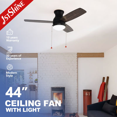 Harga yang bagus Home 44 Inch Ceiling Fan dengan Cahaya dan Tarik Chain Switch 45W AC Motor on line