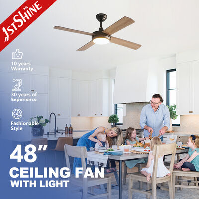 Harga yang bagus 48 Inch Dimmable LED Ceiling Fan dengan MDF Wood-Look Blades dan 6 Speed Remote Control on line