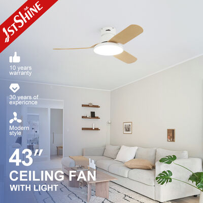 Harga yang bagus 43 Inch Flush Mount Ceiling Fan dengan lampu LED dimmable dan remote control On line