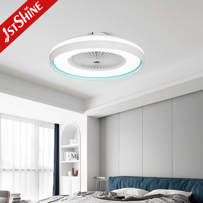 220v Dc Motor Led Light Ceiling Fan Remote Control Acrylic Blade For Bedroom